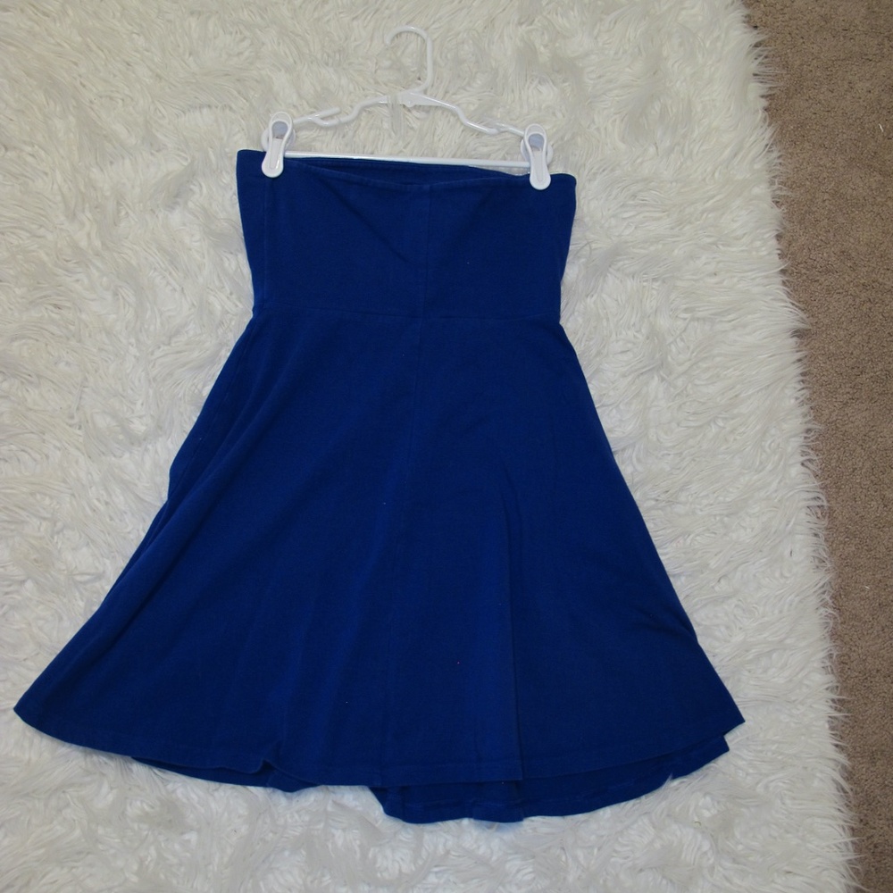 Women's Express Casual Sleeveless Tube Summer vacation Dress Size Small Blue GUC - Picture 6 of 6